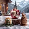 Serie Navideña DIY Atmósfera Navideña Manzana de Pino Piña Muñeco de Nieve Caja de Regalo Vela Aromática Molde de Silicona
