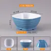 Vajilla de melamina plástico tazón pequeño salsa para mojar comercial imitación porcelana tazón de arroz tazón de arroz de comedor olla caliente condimento tazón pequeño de sopa de dos colores