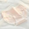 Calcinhas Femininas de Algodão Bebê Classe A com Jacquard Doce, Forro Antibacteriano, Cintura Média Confortável, Design que Aderente ao Corpo para Meninas Jovens e Estudantes
