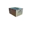Caja de Herramientas Grande de Chapa de Hierro Caja para Llevar de Placa de Acero Inoxidable con Cerradura Caja de Almacenamiento Organizador Caja Vacía para Montar en el Coche