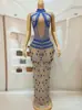 Vestido Sexy Sem Mangas, Strass Rosa, Espelho, Cintura Vazada, Cena de Dança, Aniversário, Celebração