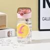 Vaso con Popote con Patrón de Moda Estilo Ins, Vaso Popular Resistente a Altas Temperaturas con Escala, Botella de Agua Simple y Portátil para Estudiantes, Vaso de Plástico para Agua