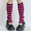 Estilo Japonés Chica Cool Primavera y Otoño Cubrepiernas Negro y Rojo Set de Calcetines Yabi Shibuya Sexy Tejido Ins Calcetines de Rizo hasta la Pantorrilla Trendy
