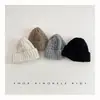 Gorros para Niños Otoño e Invierno Estilo Nuevo Gorros Trenzados Ins Coreanos Gorros de Lana para Bebés Niños y Niñas Gorros de Punto Cálidos