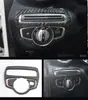 Adequado para Mercedes-Benz Nova Classe C GLC moldura central de controle do volante em fibra de carbono w205 C200LC260L modificação interior