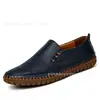 Mocasines de Primera Capa de Piel de Vaca sin Cordones de Moda Cruzados Talla Grande Formales Mocasines de Piel Zapatos Casuales Zapatos Perezosos Zapatos de Hombre
