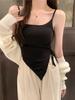 Camisole com Fenda Irregular para Mulheres, Roupa Íntima de Verão com Cadarço e Bojo, Top Tubo Doce e Picante para Meninas Quentes