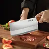 Cuchillo de Cocina para el Hogar, Cuchillo Afilado para Rebanar de Acero Inoxidable, Cuchillo para Rebanar Carne de Cocina, Cuchillo de Doble Propósito para Picar y Rebanar del Chef