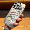 Las Pegatinas de Anime Son Adecuadas para Fundas de Teléfono iPhone 17 Pro Max, 16 Plus, Plateadas Coloridas 15, 14, 13 y Fundas Personalizadas Apple 12