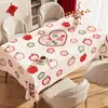 Toalha de Mesa de Jantar Desenho Animado 2026 Nova Jovem Luxo Alto Padrão À Prova de Óleo Impermeável Lavável Ampliadora de Atmosfera Pano de Mesa de Centro Tapete de Mesa