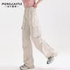 Overol de niña verano 2025 nuevo pantalones deportivos delgados para niñas de secundaria pantalones de pierna ancha de verano para niños grandes