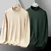 Nueva camiseta base para hombre y mujer de cuello medio alto, terciopelo de doble cara, terciopelo alemán, otoño e invierno, forrada de polar, engrosada, cálida, corte ajustado business, estampada