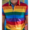 Camisa Polo de Manga Corta para Hombre Estilo Nuevo Europeo y Americano Transfronterizo con Impresión Digital 3D Estilo Hawaiano Moda Casual Polo