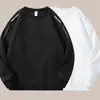 Sudadera de otoño e invierno para hombre, corte holgado, cuello redondo, sin capucha, manga larga, top versátil de moda, chaqueta sin capucha