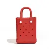 Mini Bolsa Pequeña de Playa Eva con Agujeros Bolso Cruzado Casual Bolso de Mano Impermeable Anti-Pérdida Viaje DIY Bolsa de Gelatina