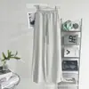 Calça Larga de Cintura Alta Estilo Francês Lulu Bling Exclusiva para Mulheres, Calça Reta Casual Solta e Emagrecedora