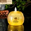 Lámpara de Loto, Lámpara Siempre Encendida, Vela Digital para el Hogar, Lámpara de Ofrenda para Bodhisattva, Lámpara de Buda, Lámpara de Altar de Cristal para Buda, Recargable