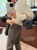 Jeans de Pierna Ancha Estrecha Lavados Elásticos en Cuatro Direcciones Moda Estilo Lujo Otoño Su Xinlan/YOUMO para Mujer 95292-3