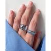 517 Estilo coreano INS diseño nicho retro envejecido todo-fósforo anillo protector de rejilla plata esterlina S925 anillo femenino