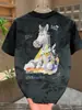 Camiseta Corta de Verano 2026 Nueva Tendencia Estilo Americano para Hombre, Corte Holgado de Moda, Versátil con Divertido Estampado de Dibujos Animados