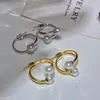 Pendientes de Perla de Agua Dulce Grises Cuadrados tipo Cubo de Azúcar, Luna Morada de Zhuji, Simples y Frescos, para el Trabajo, Pendientes Elegantes al por Mayor