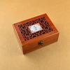 Fina caja de joyería hueca de madera, asa preciosa, caja para pulsera, caja de embalaje para colgante, caja para cuentas, amarilla