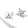 Aretes Jiang Ti F136 Titanio Bamang Estrella con Diamante Completo Polaris Aleación de Titanio G23 Joyería para Perforación Humana Uñas para Hueso de la Oreja