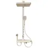 Conjunto de Chuveiro Termostático Digital de Cobre Espesso, Chuveiro de Massagem Corporal Cinza para Cintura, Ombros e Costas, Quente e Frio de Alta Qualidade