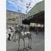 Escultura de Ciervo Hueca de Acero Inoxidable Personalizada Basada en Dibujos Proporcionados, Adorno de Animal para Paisajismo de Jardín al Aire Libre, Instalación Artística