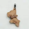 Chaveiro de Filhote de Couro Genuíno Feito à Mão Cordão Anti-Perda Pingente Chaveiro de Carro Bulldog Francês Chaveiro de Corda Trançada