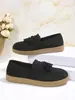Mocasines Retro Redondos con Borlas y Suela Blanda para Mujer 2026, Cómodos y Versátiles, Disponibles en Tallas Grandes, Nueva Colección de Otoño, Estilo Transfronterizo