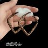 Aretes de Aro de Terciopelo con Estampado de Leopardo Estilo Retro Hong Kongés Nuevo 2025 para Mujer, Aretes de Alta Gama, Elegantes y Personalizados