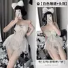 Marca Lin Lin Ting Lingerie Sexy Renda Transparente Laço Alça Não Removível Conjunto Camisola 9151 Dropshipping