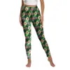 Pantalones de Yoga con Estampado Digital de Carnaval Mardi Gras de Nueva Orleans Máscara Pluma Pantalones Ajustados de Capa Base