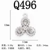 Aço Inoxidável Banhado a Ouro 18K Moda de Luxo Pingente Oval em Formato de Coração Gota D'água Acessórios para Joias de Aço Titânio para Pulseira Colar DIY