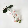Orquídea Phalaenopsis artificial individual con 6 flores y 1 capullo, planta en maceta DIY para sala de estar del hogar, materiales para arreglos florales, flor decorativa para jardinería interior y exterior