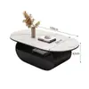 Mesa de centro de madeira maciça estilo vintage, design retrô, simples e elegante, adequada para salas de estar pequenas, modelo novo com toque de alta qualidade