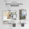Espejo de Baño Inodoro Inodoro Espejo de Cristal Espejo Cuadrado Colgante de Pared Sin Perforaciones Colgante Horizontal Colgante Vertical Soporte de Espejo