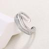 Anillo irregular de doble capa con gota de pegamento francés, diseño de nicho, de alto nivel, único, abierto, ajustable, pulsera personalizada