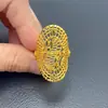 Anillo de Apertura Novia de Dubái Joyería de Boda Anillo para Dedo Índice Oro 24K Vietnam Anillo para Mujer Latón Chapado en Oro