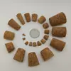 Fabricantes fornecem rolha sintética garrafa de vidro frasco de óleo essencial rolha composta garrafa dos desejos pequena rolha de madeira 9*7*9