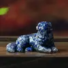 Tumbado Cristal Natural Grava Transfronterizo Artesanía de Resina Adorno Perro Golden Retriever Decoración del Hogar Adorno Conchas de Colores