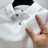 Camisa Polo Masculina 2024 com Gola Reversível e Manga Curta, Mais Vendida Transfronteiriça, Camiseta Casual Elegante para Negócios, Camisa Polo Casual Versátil