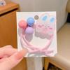 Cuerda para la Cabeza Infantil de Dopamina Goma Elástica Alta para el Cabello Anillo para el Cabello Niñas No Tira del Cabello Cuerda para el Cabello de Bola Bolas para Niñas Adorno para la Cabeza
