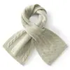 Cachecol de Cashmere 100% Puro Estilo Simples Outono e Inverno para Mulheres Tricô de Trança Proteção Quente para o Pescoço Cruzado Gola Falsa