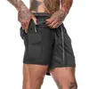 2023 Transfronterizo Doble Capa Camuflaje Verano Hombres Tallas Grandes Cinco Puntos Secado Rápido Transpirable Fitness Deportes Running Comercio Exterior