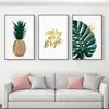 Pintura Decorativa para Sala de Estar Estilo Nórdico Planta Verde Fresca Flores Mural Celebridad de Internet Pared de Fondo para Sofá Dormitorio Sencillo