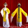 Figurino de ópera feminino Hua Dan Ópera de Pequim traje antigo Ópera Yue estilo chinês roupas de performance cabeça bordado fino em ouro coroa de fênix rosa choque maduro