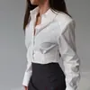 Camisa Elegante de Manga Larga Ajustada Estilo Transfronterizo para Mujer, Nuevo Diseño Francés Primavera y Otoño 2026 Top Entallado