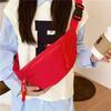 Bolsa Transversal no Peito de Lona Casual para Mulheres 2026 Primavera/Verão Nova Tendência Esportiva Nicho Versátil Bolsa de Cintura Ins